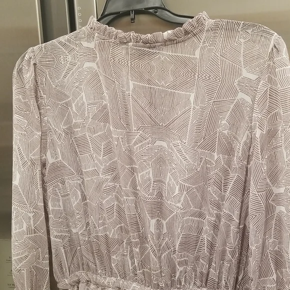 💕ANINE BING💕 Geometric Print Mini Dress ~ Charcoal XS